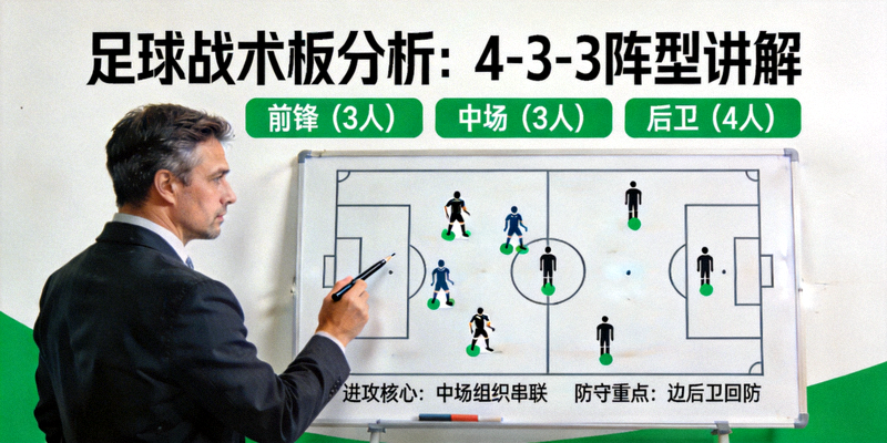 足球战术板分析：教练讲解4-3-3阵型